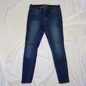 Dark wash mid rise jegging